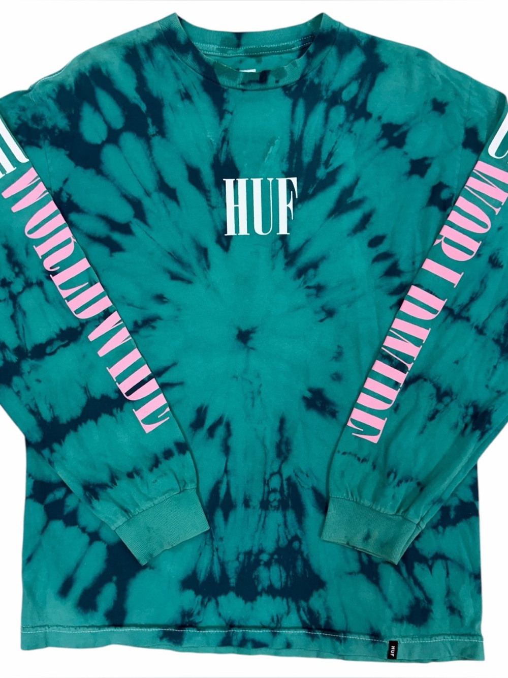 HUF Pink Graphic Tie Dye Long Sleeve